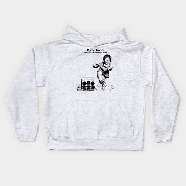 Czarface Save Me // pencil sketch Kids Hoodie by Amor13Fati